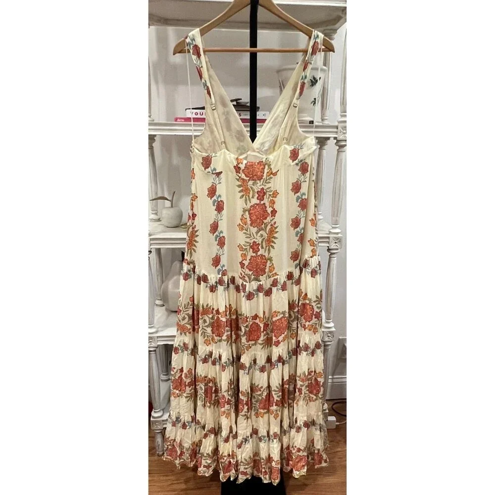 Free People Eden Bohemian Floral Maxi Dress Size Large - Picture 6 of 6